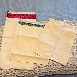 Tory Burch Dust Drawstring Bags (3)- two small and one large